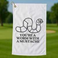 Oure A Worm With A Mustache Anderpump Rules Golf Towel