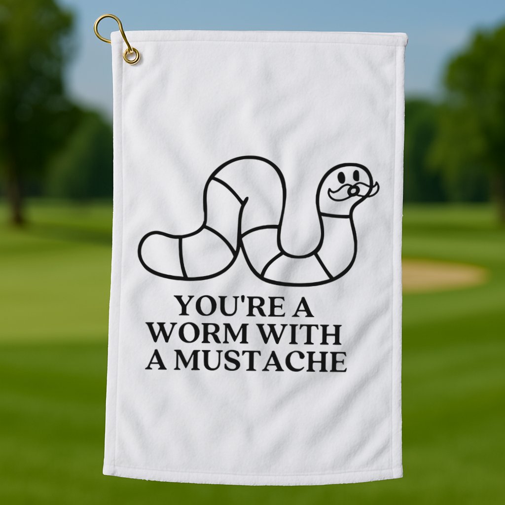 Oure A Worm With A Mustache Anderpump Rules Golf Towel