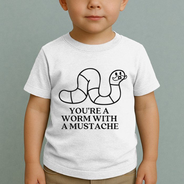 Oure A Worm With A Mustache Anderpump Rules Toddler T-Shirt