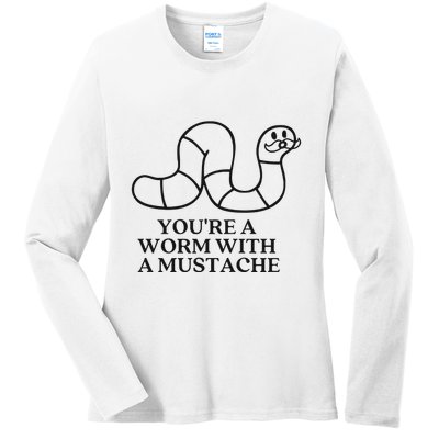 Oure A Worm With A Mustache Anderpump Rules Ladies Long Sleeve Shirt