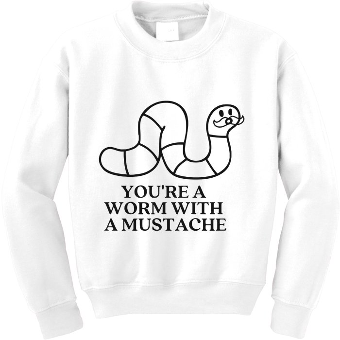 Oure A Worm With A Mustache Anderpump Rules Kids Sweatshirt