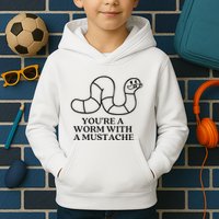 Oure A Worm With A Mustache Anderpump Rules Kids Hoodie