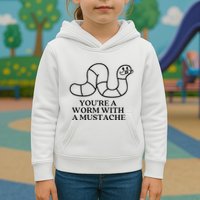 Oure A Worm With A Mustache Anderpump Rules Kids Hoodie