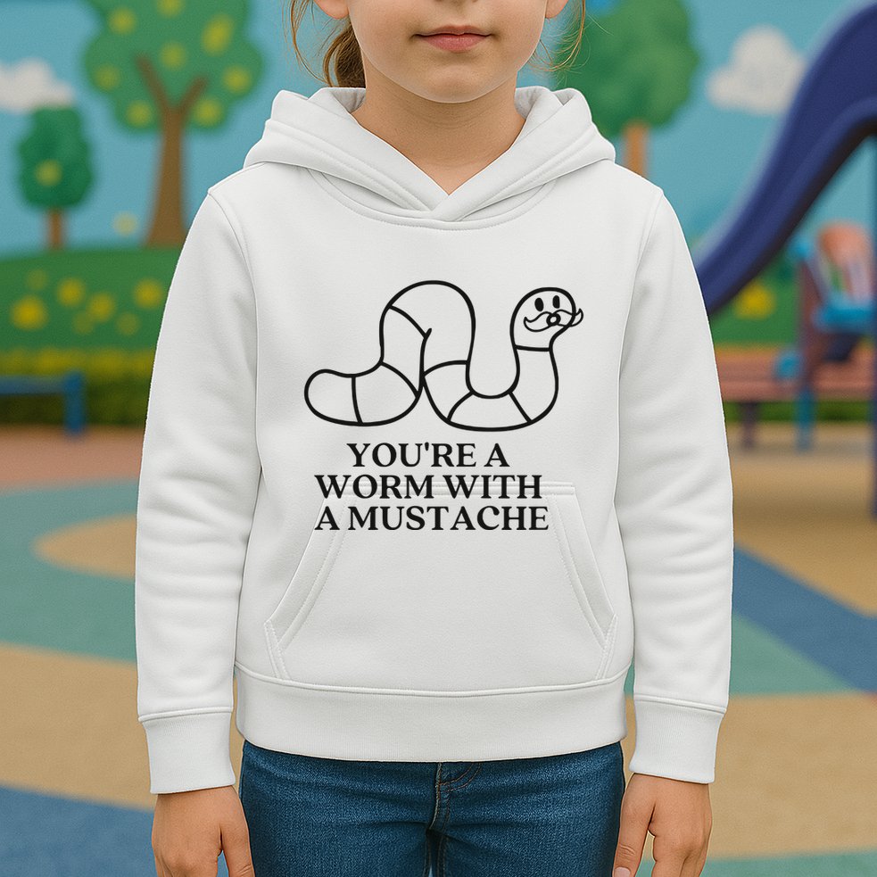 Oure A Worm With A Mustache Anderpump Rules Kids Hoodie