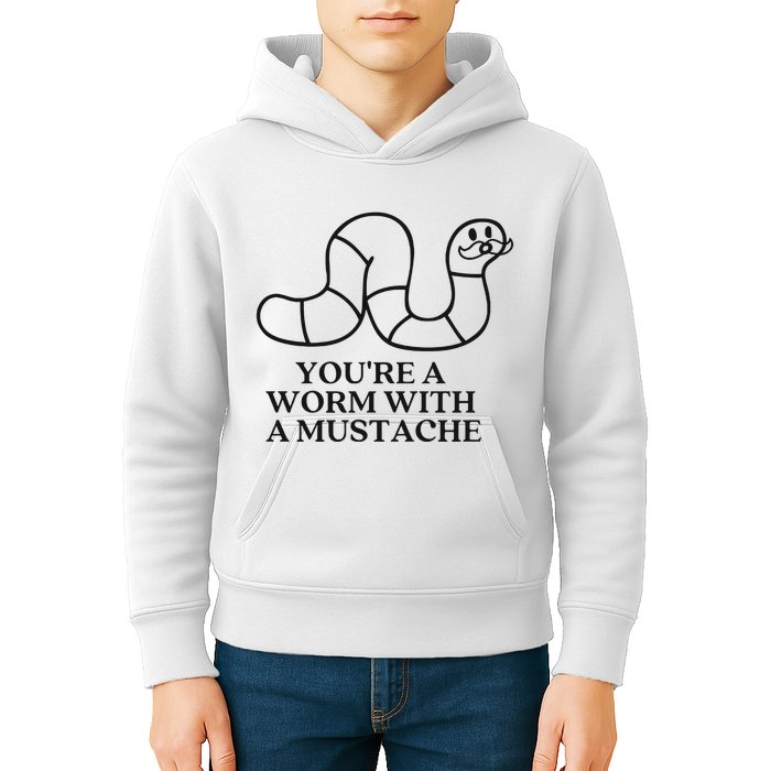 Oure A Worm With A Mustache Anderpump Rules Kids Hoodie