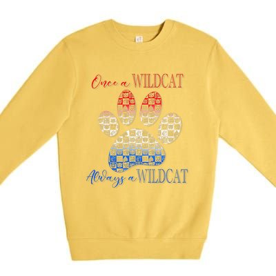 One A Wildcats Always In A Paw Print Premium Crewneck Sweatshirt