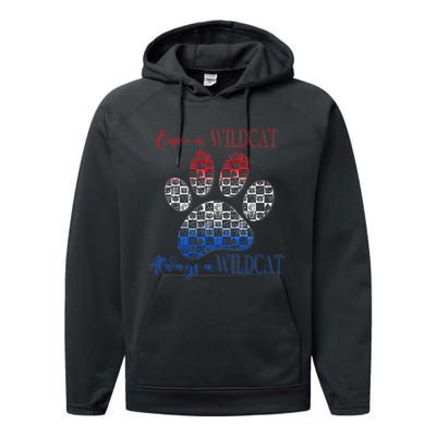 One A Wildcats Always In A Paw Print Performance Fleece Hoodie