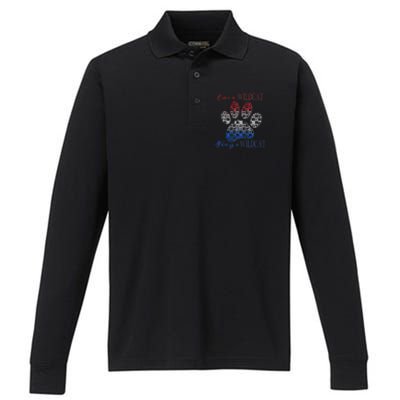 One A Wildcats Always In A Paw Print Performance Long Sleeve Polo