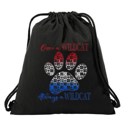 One A Wildcats Always In A Paw Print Drawstring Bag