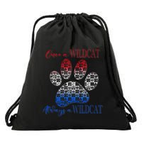 One A Wildcats Always In A Paw Print Drawstring Bag