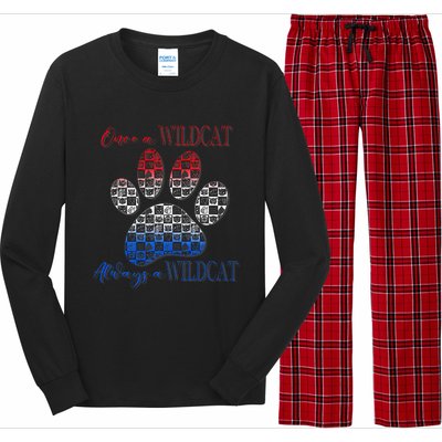 One A Wildcats Always In A Paw Print Long Sleeve Pajama Set