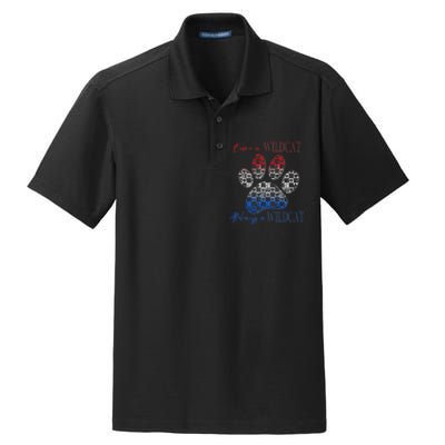 One A Wildcats Always In A Paw Print Dry Zone Grid Polo