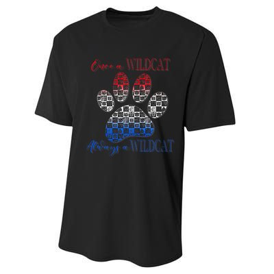 One A Wildcats Always In A Paw Print Performance Sprint T-Shirt