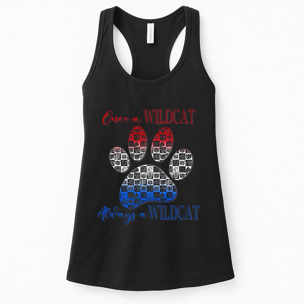 One A Wildcats Always In A Paw Print Womens Tank Top