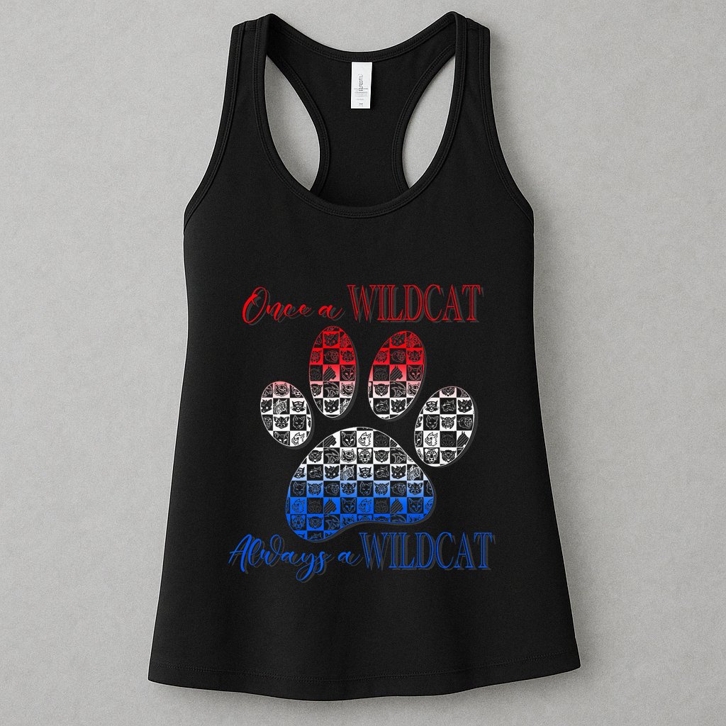 One A Wildcats Always In A Paw Print Womens Tank Top