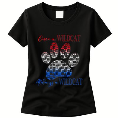 One A Wildcats Always In A Paw Print Womens T-Shirt