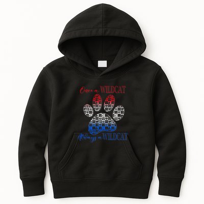 One A Wildcats Always In A Paw Print Kids Hoodie