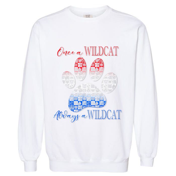 One A Wildcats Always In A Paw Print Garment-Dyed Sweatshirt