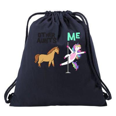 Other Aunt While Me Sparkle Unicorn Dancing Cute Gift Drawstring Bag