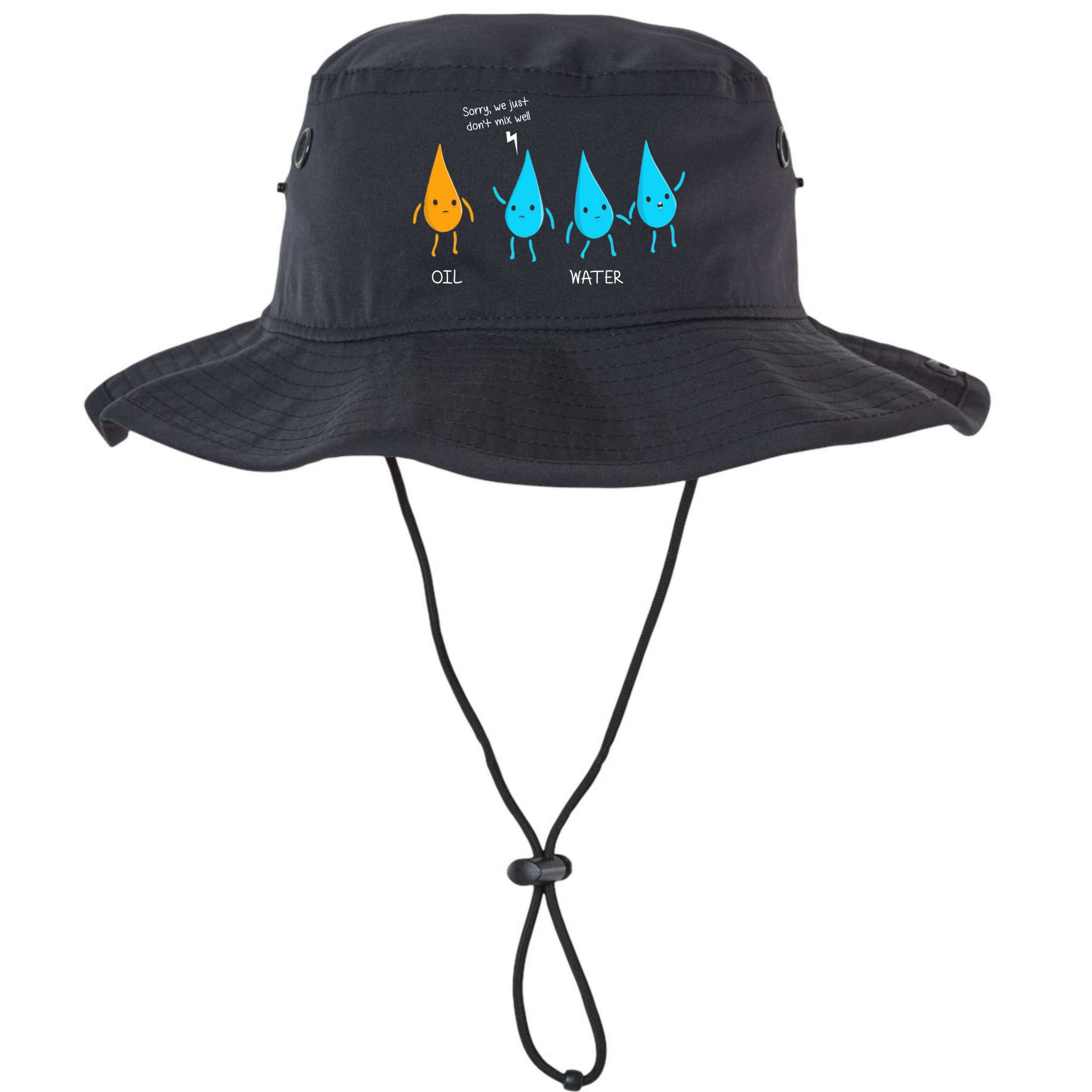 Oil And Water Don't Mix Well Funny Science Bucket Hat