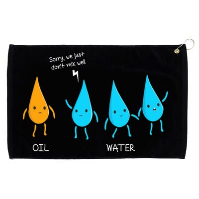 Oil And Water Don't Mix Well Funny Science Grommeted Golf Towel