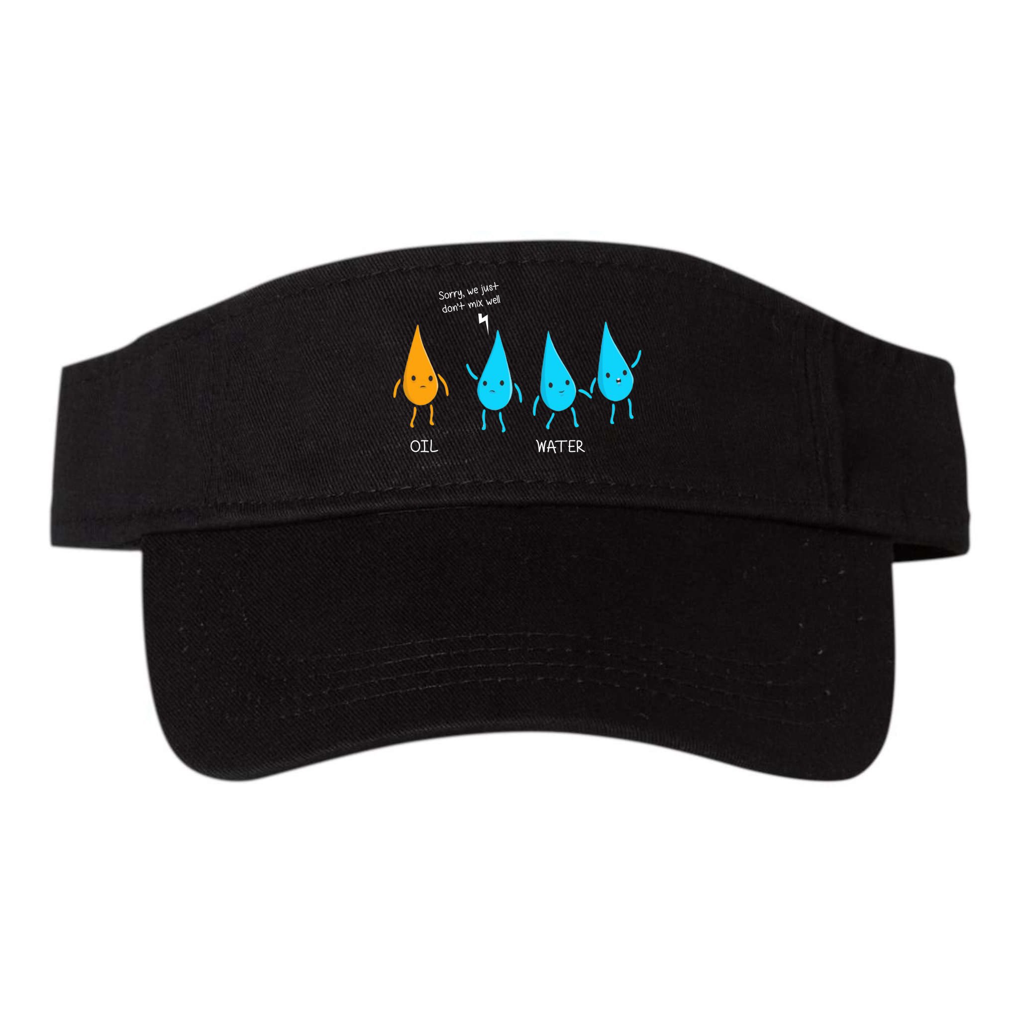 Oil And Water Don't Mix Well Funny Science Visor