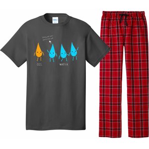 Oil And Water Don't Mix Well Funny Science Pajama Set