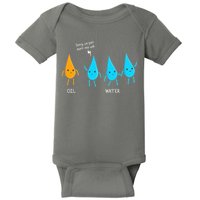 Oil And Water Don't Mix Well Funny Science Baby Bodysuit