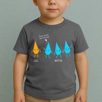Oil And Water Don't Mix Well Funny Science Toddler T-Shirt