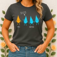 Oil And Water Don't Mix Well Funny Science Womens T-Shirt