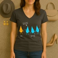 Oil And Water Don't Mix Well Funny Science Women's V-Neck T-Shirt