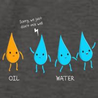 Oil And Water Don't Mix Well Funny Science Vector Backpack
