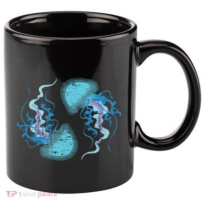 Ocean Animal Zoo Keeper Gift Sea Creature Animal Jellyfish Gift 11oz C Handle Ceramic Mug
