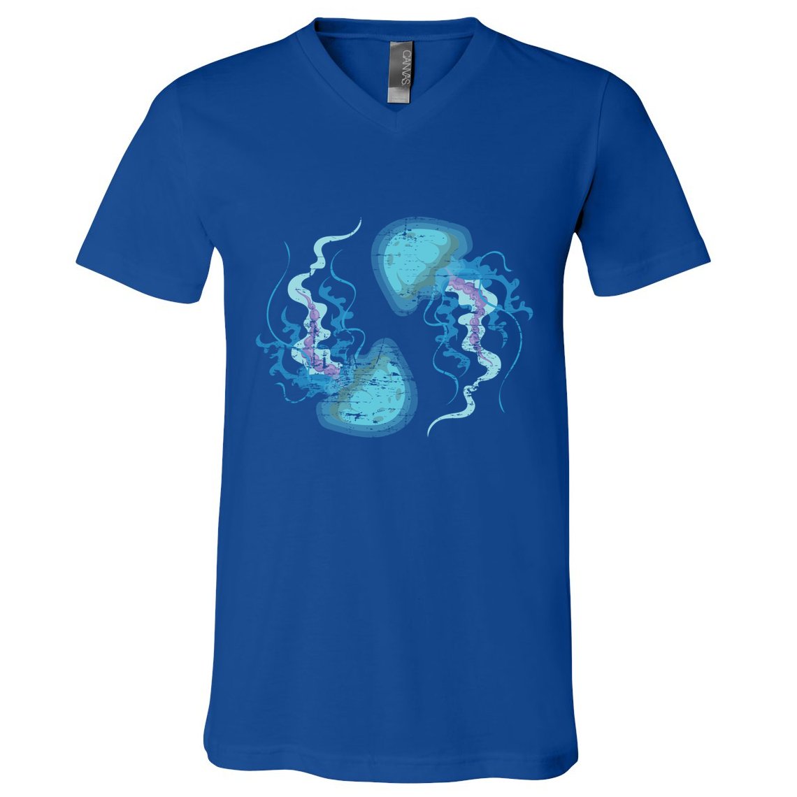 Ocean Animal Zoo Keeper Gift Sea Creature Animal Jellyfish Gift V-Neck T-Shirt