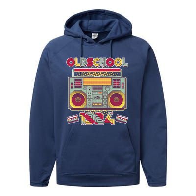 Oldschool Boombox 1924 100th Birthday Performance Fleece Hoodie