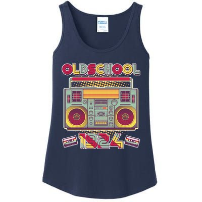 Oldschool Boombox 1924 100th Birthday Ladies Essential Tank