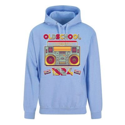 Oldschool Boombox 1924 100th Birthday Unisex Surf Hoodie