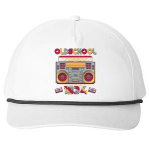 Oldschool Boombox 1934 90th Birthday Snapback Five-Panel Rope Hat