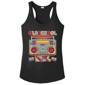 Oldschool Boombox 1934 90th Birthday Ladies PosiCharge Competitor Racerback Tank