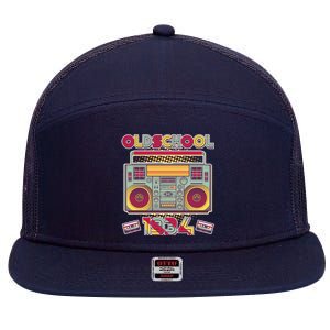 Oldschool Boombox 1934 90th Birthday 7 Panel Mesh Trucker Snapback Hat