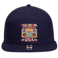 Oldschool Boombox 1934 90th Birthday 7 Panel Mesh Trucker Snapback Hat