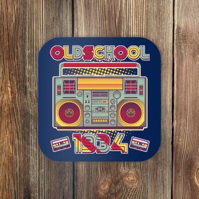 Oldschool Boombox 1934 90th Birthday Coaster