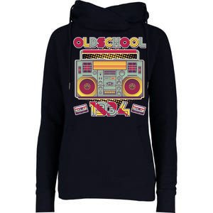 Oldschool Boombox 1934 90th Birthday Womens Funnel Neck Pullover Hood