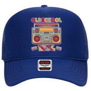 Oldschool Boombox 1934 90th Birthday High Crown Mesh Back Trucker Hat