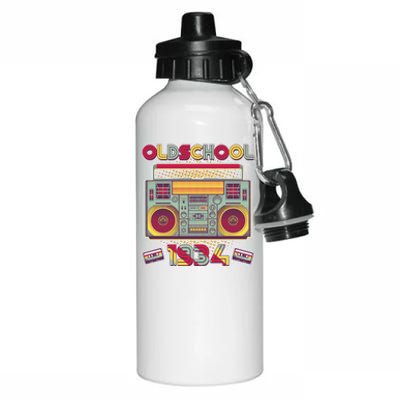 Oldschool Boombox 1934 90th Birthday Aluminum Water Bottle