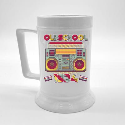 Oldschool Boombox 1934 90th Birthday Beer Stein