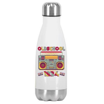 Oldschool Boombox 1934 90th Birthday Stainless Steel Insulated Water Bottle