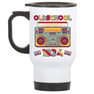 Oldschool Boombox 1934 90th Birthday Stainless Steel Travel Mug