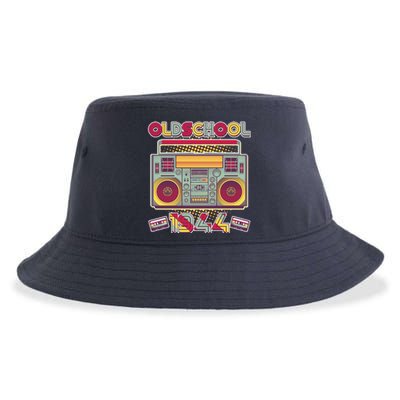 Oldschool Boombox 1944 80th Birthday Sustainable Bucket Hat