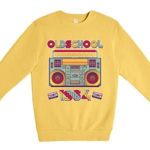 Oldschool Boombox 1964 60th Birthday Premium Crewneck Sweatshirt